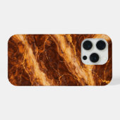 Chocolate Peanut Butter Marble with Gold Veining iPhone Hoesje (Achterkant horizontaal)