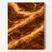 Chocolate Peanut Butter Marble with Gold Veining Notitieboek (Achterkant)