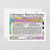 Chocolate Pecan Martini Recipe Briefkaart (Voorkant / Achterkant)