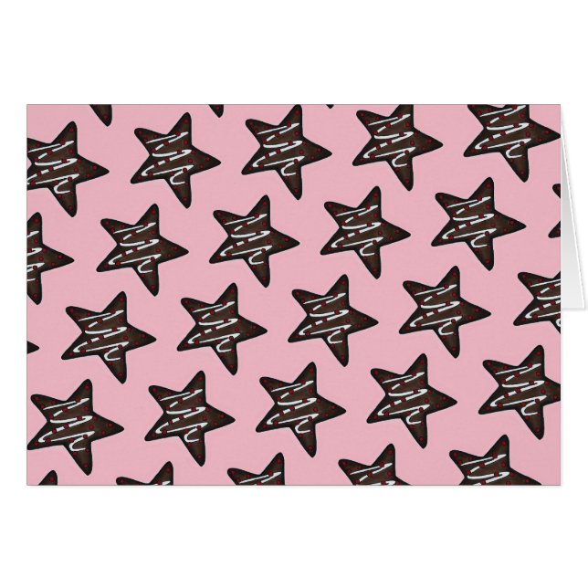 Chocolate Peppermint Star KerstfeestKoekje (Voorkant Horizontaal)