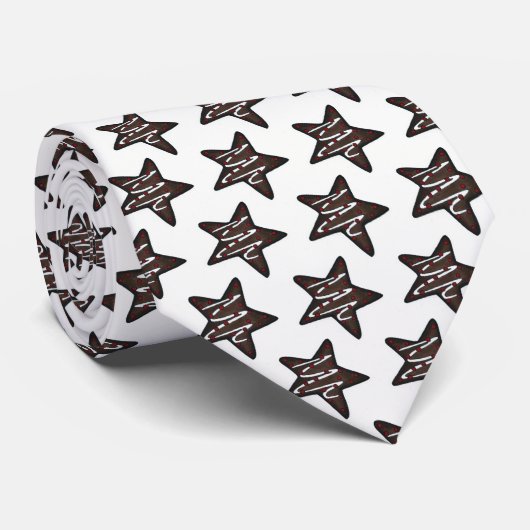 Chocolate Peppermint Star KerstfeestKoekje Stropdas (Opgerold)