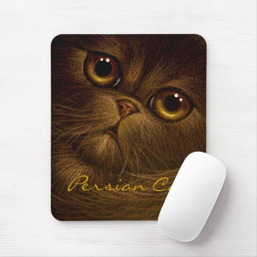 CHOCOLATE PERSIAN CAT Mousepad Muismat (Met muis)