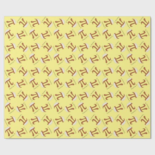 Chocolate Pi Cute Wiskunde Pi Day Gift Wrapping Pa Cadeaupapier (Vlak)
