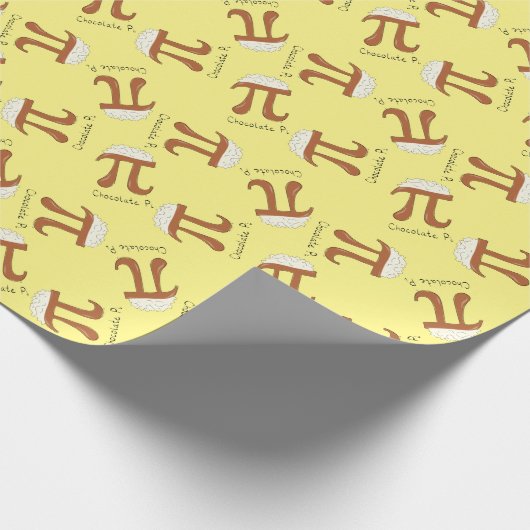 Chocolate Pi Cute Wiskunde Pi Day Gift Wrapping Pa Cadeaupapier (Hoek)