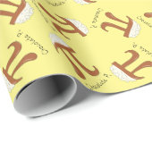 Chocolate Pi Cute Wiskunde Pi Day Gift Wrapping Pa Cadeaupapier (Rol Hoek)