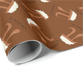 Chocolate Pi Cute Wiskunde Pi Day Gift Wrapping Pa Cadeaupapier (Rol Hoek)