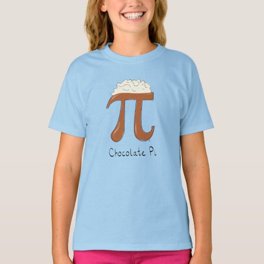 Chocolate Pi Cute Wiskunde Pi Day Kind Meisje T-Sh T-shirt (Voorkant)