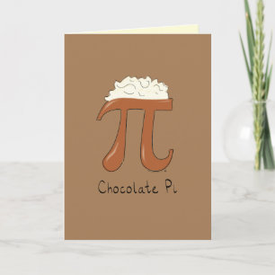 Chocolate Pi-dag Symbool Wiskundedocent Grappig Kaart