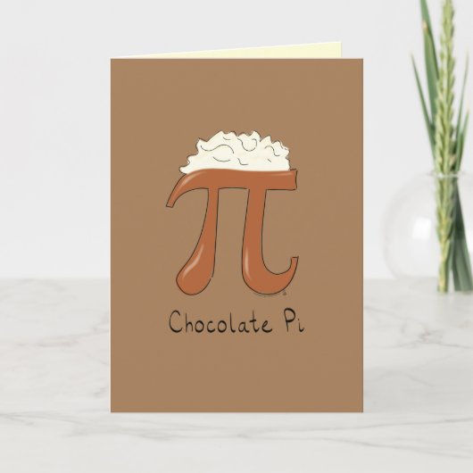Chocolate Pi-dag Symbool Wiskundedocent Grappig Kaart (Voorkant)
