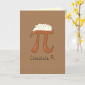 Chocolate Pi Day Symbool Wiskunde Leraar Funny Kaart (Gele Bloem)