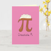 Chocolate Pi Day Symbool Wiskunde Leraar Funny Kaart (Gele Bloem)