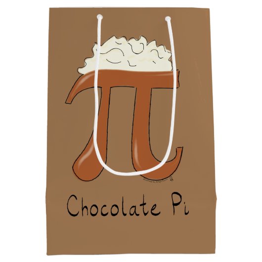 Chocolate Pi Day Symbool Wiskunde Leraar Funny Medium Cadeauzakje (Achterkant)