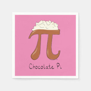 Chocolate Pi Day Symbool Wiskunde Leraar Funny Servet