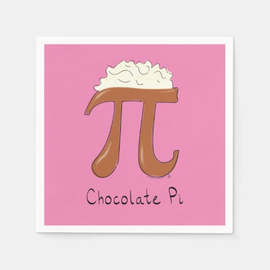 Chocolate Pi Day Symbool Wiskunde Leraar Funny Servet (Voorkant)