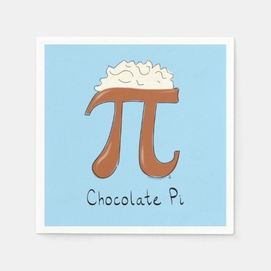 Chocolate Pi Day Symbool Wiskunde Leraar Funny Servet (Voorkant)