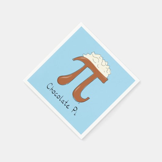 Chocolate Pi Day Symbool Wiskunde Leraar Funny Servet (Hoek)