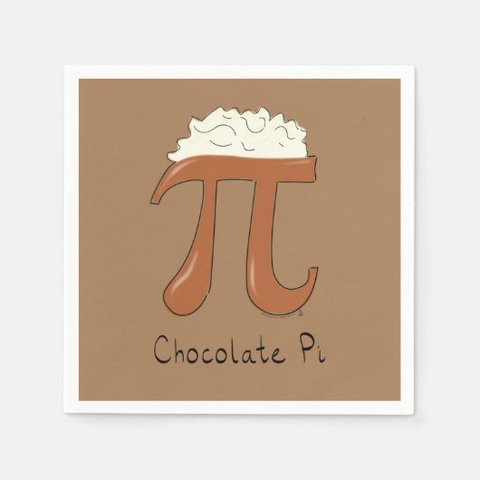 Chocolate Pi Day Symbool Wiskunde Leraar Funny Servet (Voorkant)