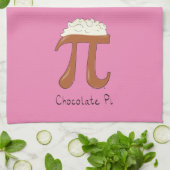 Chocolate Pi Wiskunde Cute Pie Baking Kitchen Towe Theedoek (Gevouwen)