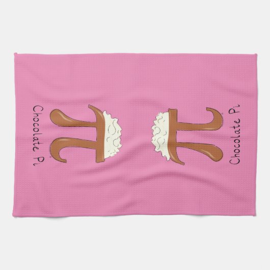 Chocolate Pi Wiskunde Cute Pie Baking Kitchen Towe Theedoek (Horizontaal)