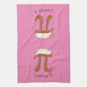 Chocolate Pi Wiskunde Cute Pie Baking Kitchen Towe Theedoek (Verticaal)