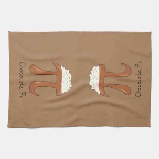 Chocolate Pi Wiskunde Cute Pie Baking Kitchen Towe Theedoek (Horizontaal)