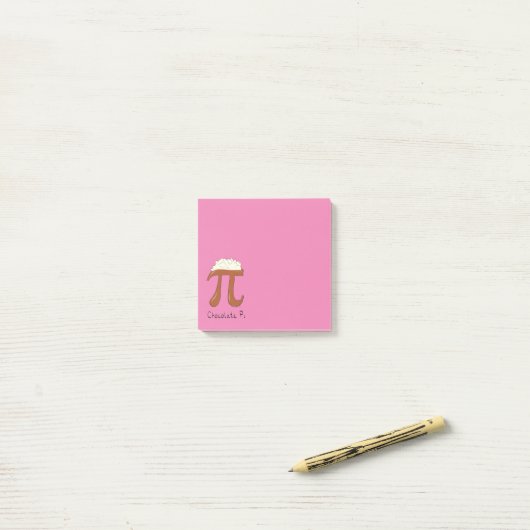 Chocolate Pi-Wiskunde leraar Post-it® Notes (Op bureau)