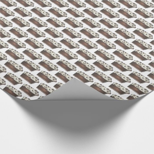 Chocolate Pie Whipped Cream Slice Dessert Baking Cadeaupapier (Hoek)