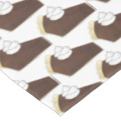 Chocolate Pie Whipped Cream Slice Dessert Baking Tafelkleed (Gekanteld)