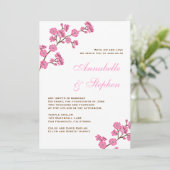 Chocolate Pink Flowers Weddenschap Kaart (Staand voorkant)