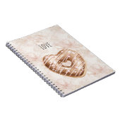 Chocolate Pink Heart Cookie Notitieboek (Rechterzijde)