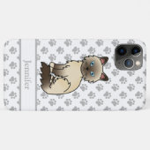 Chocolate Point Birmaanse kat / Ragdoll Mopshond C Case-Mate iPhone Case (Achterkant (horizontaal))