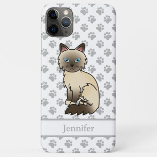Chocolate Point Birmaanse kat / Ragdoll Mopshond C Case-Mate iPhone Case