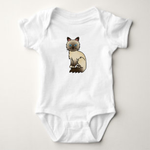 Chocolate Point Birmaanse / Ragdoll kat Romper