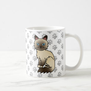 Chocolate Point Birman / Ragdoll Mooie Kat & Pootj Koffiemok