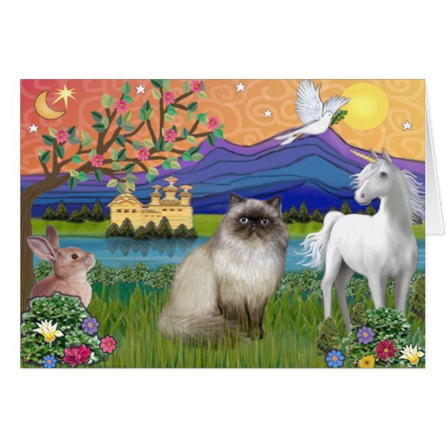 Chocolate Point Himalaya Kat - Fantasieland (Voorkant Horizontaal)