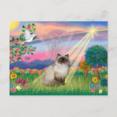 Chocolate Point Himalayan Cat - Cloud Angel Briefkaart (Voorkant)