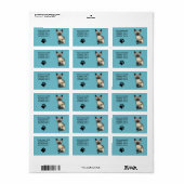 Chocolate Point Siamese kattenras illustratie Etiket (Full Sheet)