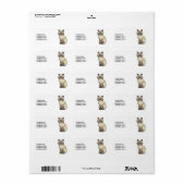 Chocolate Point Tabby Birman/Ragdoll & Aangepaste  Etiket (Full Sheet)