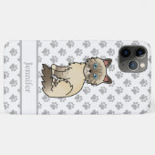 Chocolate Point Tabby Birman / Ragdoll Kat & Naam Case-Mate iPhone Case (Achterkant (horizontaal))