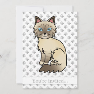Chocolate Point Tabby Birman/Ragdoll Kattenverjaar Kaart