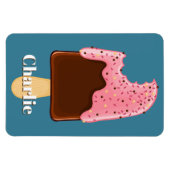 Chocolate Popsiche, aangepaste naam en kleurenmagn Magneet (Horizontaal)