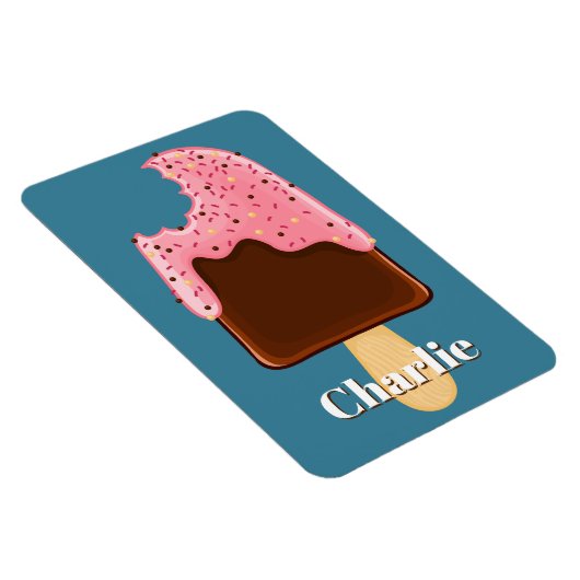 Chocolate Popsiche, aangepaste naam en kleurenmagn Magneet (Rechterzijde)