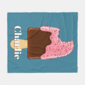 Chocolate Popsiche, aangepaste naam en kleurvaten Fleece Deken (Voorkant (Horizontaal))
