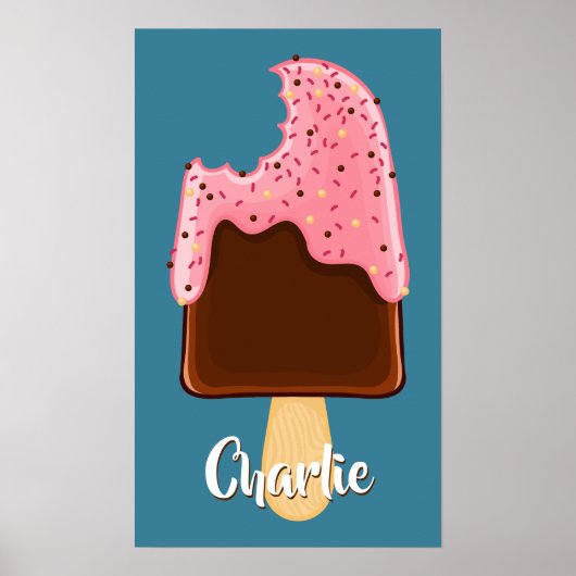 Chocolate Popsiche, aangepaste naam poster (Voorkant)