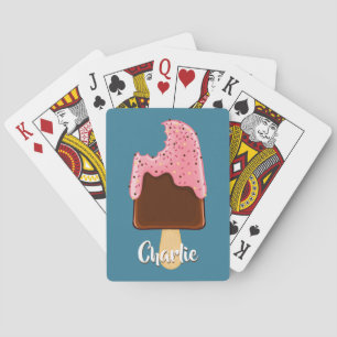 Chocolate Popsiche aangepaste naam speelkaarten