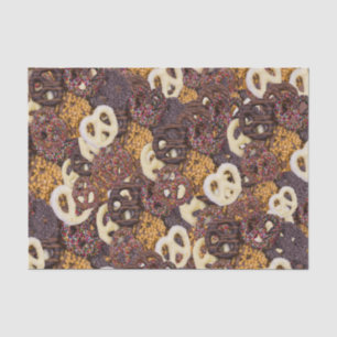 Chocolate Pretzels Pattern Tissuepapier