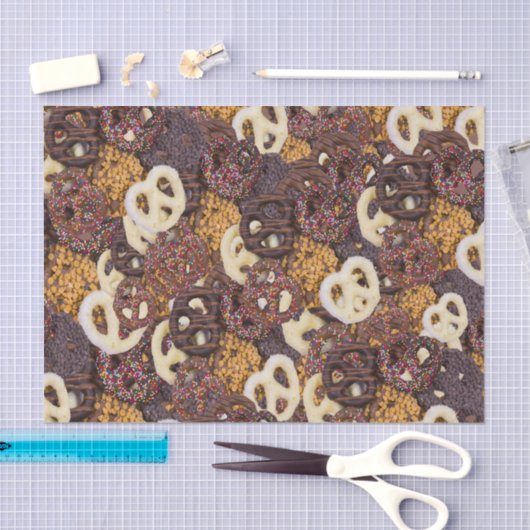 Chocolate Pretzels Pattern Tissuepapier (Craft)