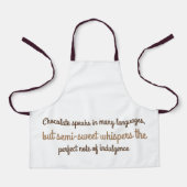 Chocolate Quote Schort – de perfecte noot (Voorkant)