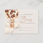 Chocolate raad hoeveel tickets voor Beren ballonne Informatiekaartje (Voorkant)