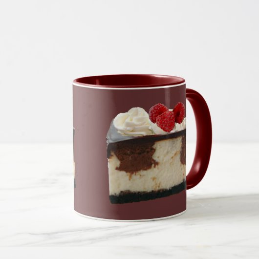 Chocolate Raspberry Cheesecake Mok (Voorkant rechts)